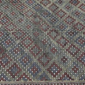 พรมตุรกีขนาด 6.1x7.5 ฟุต, พรมคิลิมวินเทจ, พรมขนสัตว์ลายดอกไม้สีน้ำตาล - Product Image 5