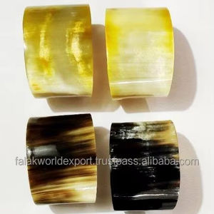 Bracelets personnalisables en corne de buffle naturelle avec gravure de logo Best Design Horn Bangles Handmade Polished Horn Bangle By FWE - Product Image 2