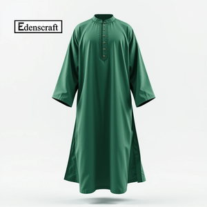 Abaya Musulmana Personalizable de Algodón al por Mayor para Hombre, Primavera Otoño 2025, Ligera, Transpirable, Manga Larga, Informal - Product Image 1