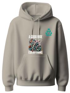 Sweat à capuche imprimé au design élégant et tendance pour hommes et femmes |   Mode d'hiver unisexe, 100% coton, look décontracté vintage - Product Image 2