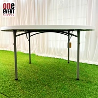 Table ronde pliable blanche de 60 pieds, très résistante, en plastique PE, pour les mariages, les fêtes, les événements et l'usage domestique