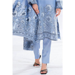 ชุดลำลองมืออาชีพของผู้หญิงดีไซน์ใหม่100% สนามหญ้า3ชิ้นชัลวาร์ Kameez dupatta งานแฮนด์เมดน้ำหนักเบาสวมใส่สบาย - Product Image 6