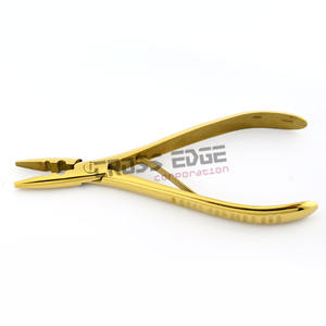 Professional Gold Color Short Hair Teeth Grip Crimper Plier Custom Packing Two Hole Two One Hair Extension <b>Tools</b> - Product Image 3
