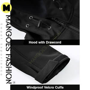 <b>Men's</b> Soft Shell <b>Jacket</b> Fleece Lined Waterproof Lightweight Hooded Winter <b>Jacket</b> Black Color <b>Jackets</b> - Product Image 6