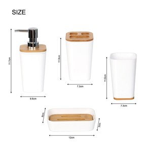 Ensemble d'accessoires de salle de bain en résine polie de haute qualité, comprend un support pour brosse à dents, utilisation en salle de bain, taille personnalisée, PILLAR, luxe, étanche - Product Image 5