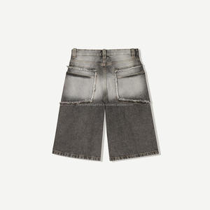 2025 Designer Wash Light Denim Shorts Cute Straight Style Summer Fashion Distressed Casual Me Short para verano - Product Image 2