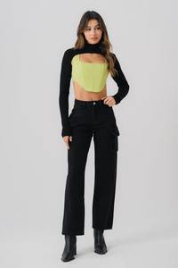 กางเกงยีนส์ลำลองขายาวสำหรับ2025กางเกงเอวสูงปานกลางระบายอากาศได้ดีมีกระดุมดีไซน์แบบลำลองสำหรับฤดูหนาว - Product Image 6