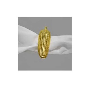 <b>Gold</b> Embossed Thick Solid Corn Design Napkin Ring Table Decoration exquisite hotel designer Napkin ring - Product Image 1