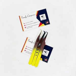 Pince à cils professionnelle en acier inoxydable de précision, durable, nouvelle collection de couleurs avec embouts plasma multicolores et embouts en fibre - Product Image 5