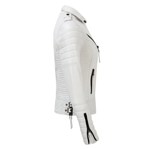 Veste en cuir personnalisable de qualité supérieure pour femmes grande taille hiver à capuche fermeture éclair coton à la mode conception Logo personnalisation - Product Image 2