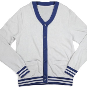 Cárdigan de punto unisex de manga larga con cuello en V, color liso, transpirable, para invierno, con cierre de botones, estilo griego, venta al por mayor - Product Image 1