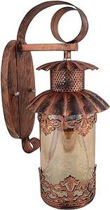 Lámpara de pared única de estilo metálico con cubierta de cristal tallado para decoración del hogar en el porche del pasillo del dormitorio o la cabecera - Product Image 2