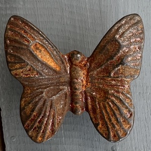 ชุดลูกบิดโลหะเหล็กตกแต่งรูปผีเสื้อพร้อมการติดตั้งด้วยตนเองสกรูน็อตชุบนิกเกิลสำหรับใช้งานกลางแจ้ง - Product Image 1