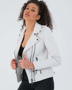 La última chaqueta de piel de oveja genuina de alta calidad para mujer transpirable y elegante - Product Image 4