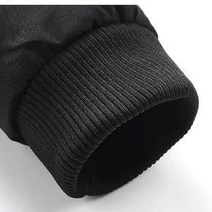 Men's Winter <b>Quilted</b> Hooded Breathable Double Breasted Windbreaker Jacket 100% Polyester <b>Thick</b> Warm M-5XL 2024 New - Product Image 2