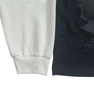 T-shirt pour homme tendance et lourd, à manches longues, double couche, personnalisé, nouveau style, à double manches, pour homme - Product Image 2