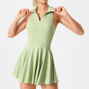 Ropa deportiva Uniformes DE TENIS Logotipo personalizado Impreso Color sólido Vestido de tenis de paleta transpirable - Product Image 4