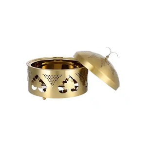 Casserole trois pièces dernière conception moderne vaisselle argent et or couleur hot pot utilisation pour la décoration du festival - Product Image 3