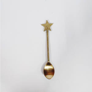 Cuchara de té con diseño de piña y mango rasgado, cuchara dorada de alta calidad, producto al por mayor, superventas - Product Image 4