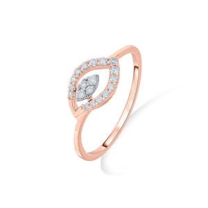 แหวนเพชรโรสโกลด์รูปดอกกุหลาบบานสะพรั่ง - Product Image 4
