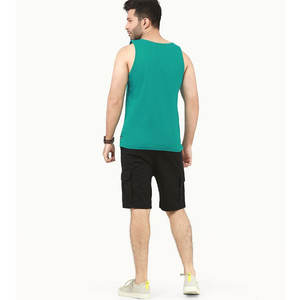 <b>Men's</b> Casual Gym <b>Tank</b> <b>Top</b> Breathable Knitted Eco-Friendly Quick Dry 100% Cotton Solid Color Customizable Colors & Logo - Product Image 4