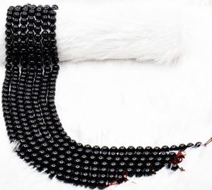 Protection ultime contre la négativité et le stress, perles rondes en tourmaline noire de 8 mm pour la méditation, bijoux - Product Image 5