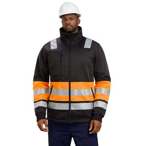 Chaqueta de seguridad reflectante de alta visibilidad, impermeable y de softshell para invierno, ropa de trabajo de alta visibilidad para la seguridad de los trabajadores. - Product Image 1