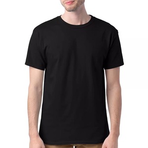 T-shirt uni avec impression de logo de marque pour hommes, logo personnalisé de grande taille, t-shirt style hip hop avec prix - Product Image 1