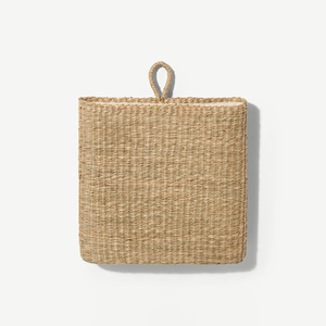 Cesta colgante de pared para cartas y correo, contenedor de mimbre marino, soporte para periódicos y revistas, accesorios para el hogar y la oficina - Product Image 1