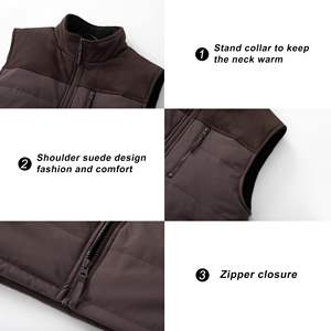 <b>Mens</b> Lightweight <b>Packable</b> Puffer Vest Sleeveless <b>Jacket</b> Hidden Pockets Polyester Fiber Fill ZipUp Casual - Product Image 2