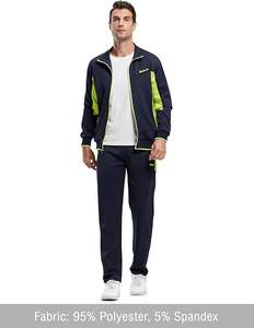 Conjuntos Deportivos para Hombre, Trajes Deportivos de 2 Piezas, Casuales, Atléticos, para Correr, Calentar, con Cremallera Completa - Product Image 3