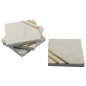 Wholesale Classic Custom Logo Square Tea Cup Wooden <b>Marble</b> <b>Coaster</b> Quality Coffee Cup Mats Pads Tabletop Accessories Factory - Product Image 3