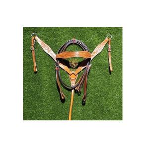 Ensemble de collier usiné à la main toutes tailles pour l'approvisionnement mondial de l'Inde... Premium Custom meilleure qualité en cuir Headstall & Breast Plate - Product Image 1