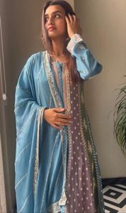 Nuevo diseñador Party Wear American Sateen Top con traje Palazo a precio mayorista con material de calidad superior - Product Image 3