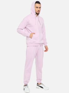 Ensemble de survêtements à capuche streetwear d'hiver pour hommes Combinaison de survêtement respirante à motif uni avec logo sur le devant avec logo personnalisé - Product Image 4