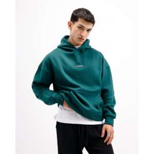 เสื้อฮู้ดดี้สีเขียวเรซซิ่งสไตล์ลำลองสำหรับฤดูใบไม้ร่วง ผลิตจากผ้าถักที่ระบายอากาศได้ดี - Product Image 2