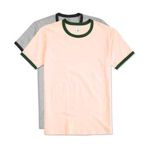 Lo más nuevo en blanco Colorblock algodón Ringer Tee hombres ligero anillo hilado algodón Ringer camiseta para hombres - Product Image 4