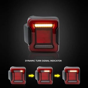 Luma Phụ kiện cho 2018 + cho Jeep Wrangler <span class=keywords><strong>JL</strong></span> 4x4 New Red <span class=keywords><strong>LED</strong></span> Đèn đuôi với sạch hun khói tín hiệu lần lượt đèn đuôi đèn hậu - Product Image 4