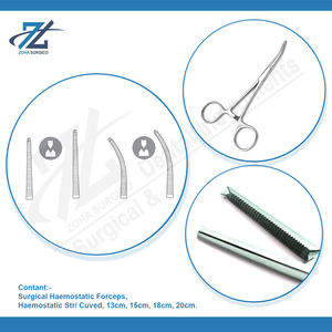 Juego de instrumentos quirúrgicos dentales de acero inoxidable de 20cm, fuente de alimentación Manual, fórceps hemostáticos Kocher, rectos y curvos - Product Image 4