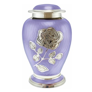 Urna de aluminio con estampado de rosas para adultos Ashe | Proveedor de funerarias al por mayor | Fabricante de recuerdos florales conmemorativos grabados personalizados - Product Image 3