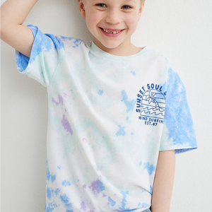 T-Shirt décontracté d'été de haute qualité 100% coton tissu tricoté à séchage rapide unisexe col rond Jersey approvisionnement en gros pour garçons filles - Product Image 4