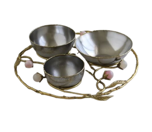 Bols luxueux en métal de qualité haut de gamme pour servir des chocolats et des desserts fabriqués en acier inoxydable et en laiton - Product Image 1