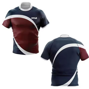 เสื้อรักบี้ขายดี น้ำหนักเบา สวมใส่สบาย คุณภาพสูง แขนสั้น ราคาถูก โปรโมชั่นสุดฮอต - Product Image 6