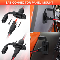 Connecteur rapide SAE, panneau solaire à port latéral adaptateur de prise SAE encastré résistant aux intempéries pour chargeur de batterie de générateur solaire