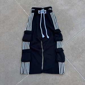 ชุดวอร์มผ้าฝ้าย100% เอวสองข้างและชุดมีฮู้ดชุดวอร์มใส่ได้ทั้งชายและหญิงชุดวอร์มมีลายทาง - Product Image 2