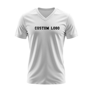 เสื้อผ้าผู้ชายไซส์ใหญ่พิเศษเสื้อยืดคอวีใส่สบายสำหรับผู้ชายเสื้อแฟชั่นสีพื้นเข้ารูปปรับแต่งได้ตามต้องการ - Product Image 2