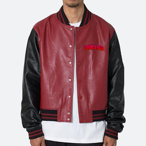 Veste universitaire décontractée en toile imperméable avec logo personnalisé pour homme et femme, style baseball, en coton, vente en gros OEM - Product Image 3