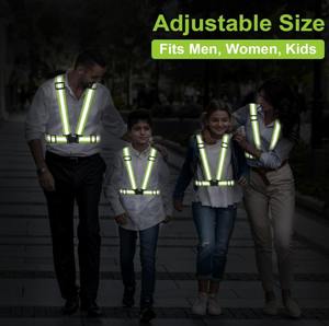 Chaleco Reflectante, Chaleco de Correr, Equipo Reflectante de Alta Visibilidad, Ajustable para Correr, Ciclismo y Motociclismo - Product Image 4