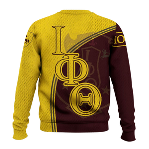 Iota Phi Theta 1963 suéter griego Chenille letra acrílico tejido pulóver fraternidad ropa invierno ropa griega - Product Image 4