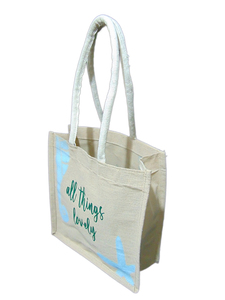 Mejor precio Juco Side Gusset Tela Bolsa DE LA COMPRA Diseño de impresión de pantalla Modelo más vendido-Fabricante al por mayor - Product Image 2